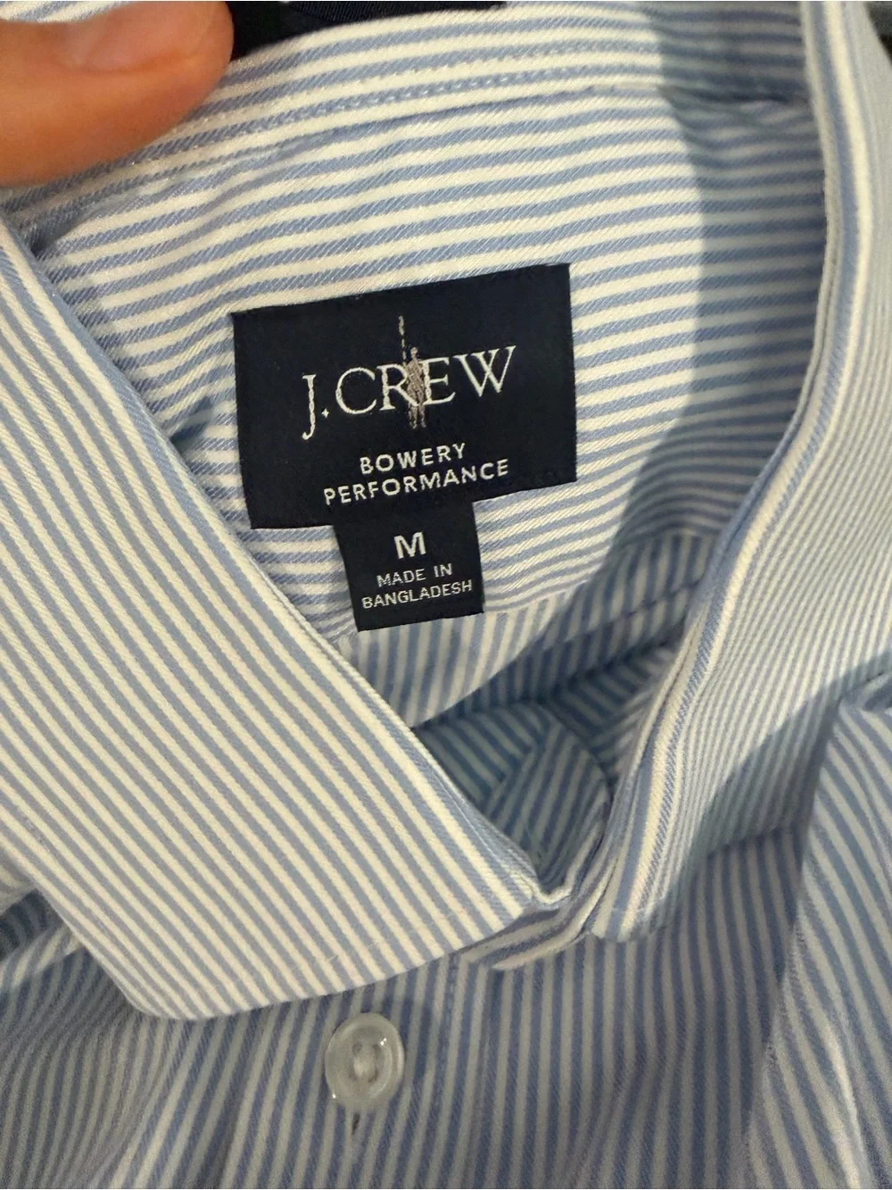 J crew Slim Bowery performance stretch dress shirt with spread collar